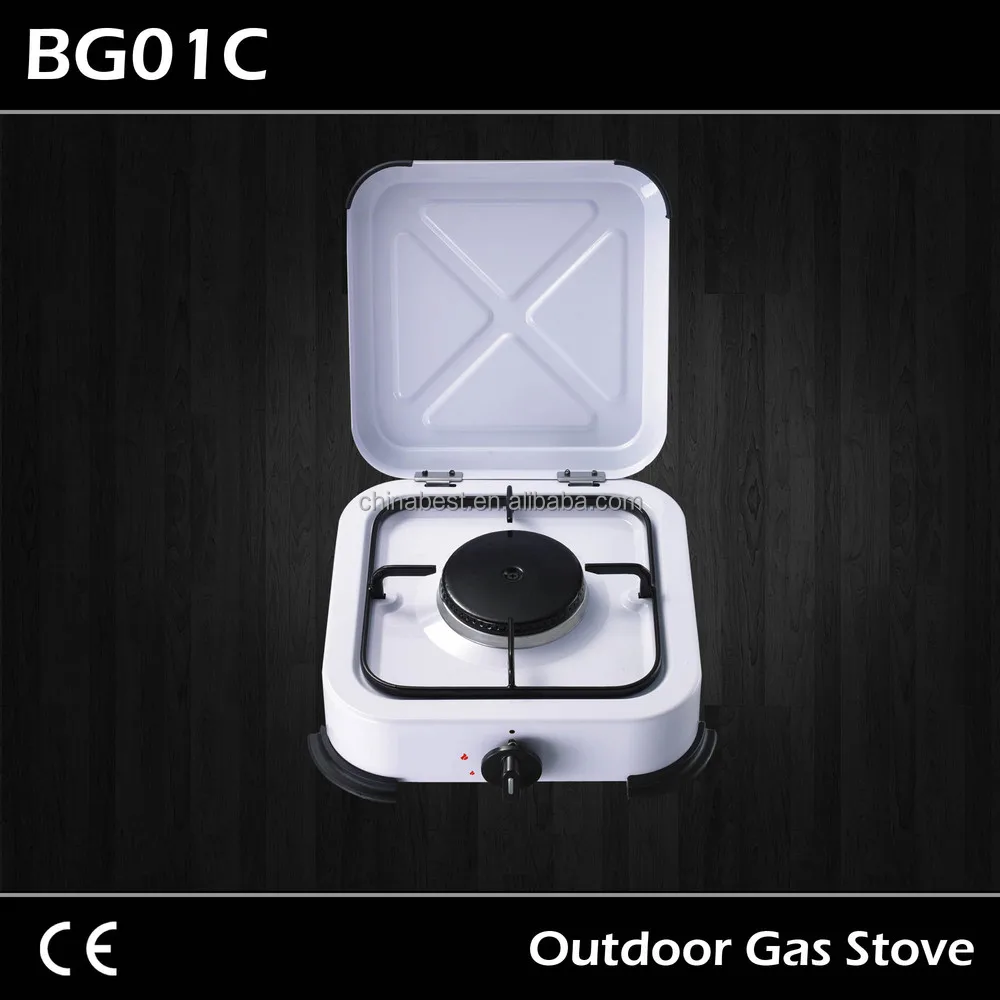 Hot selling White powder coated outdoor gas camping stove, View camping