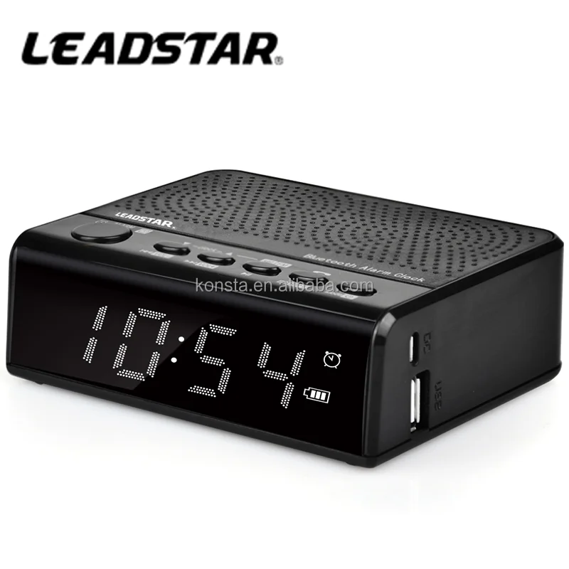 Wireless Snooze Led Digital Desk Alarm Clock With Fm Radio Usb