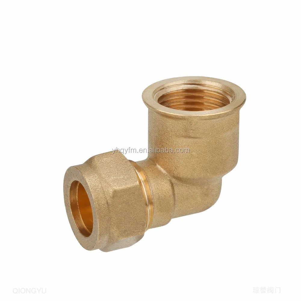 Copper Tube Fitting Compression Fitting Female Elbow 90 Degree Pipe