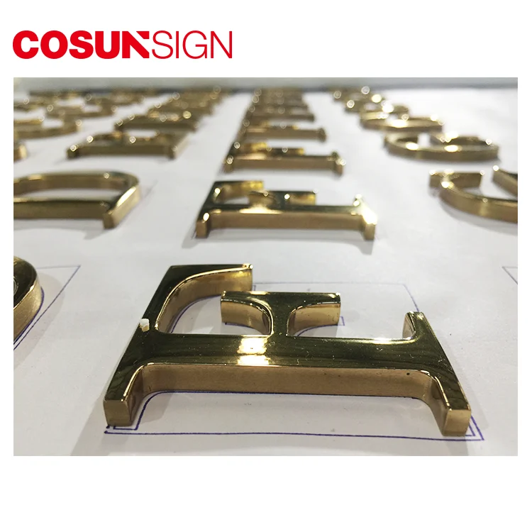 Famous Brass Logo Solid Letters - Durable & Customizable