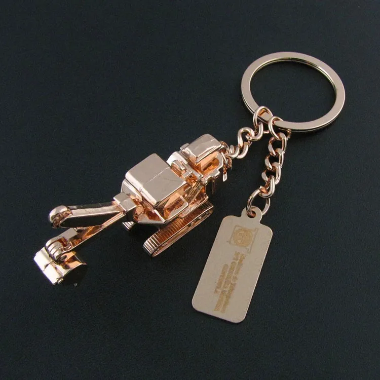 Forklift Metal Key Chain /nice Excavator Key Ring /blank Car Key Holder