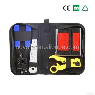 Internet Network Cable Tester Wire Crimp LAN RJ45 RJ11 CAT5 Connectors Tool Kit