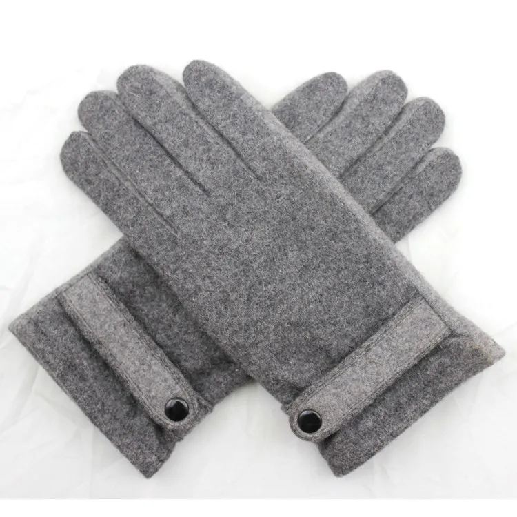 2016 man's High Quality wholesale woolen gloves with button