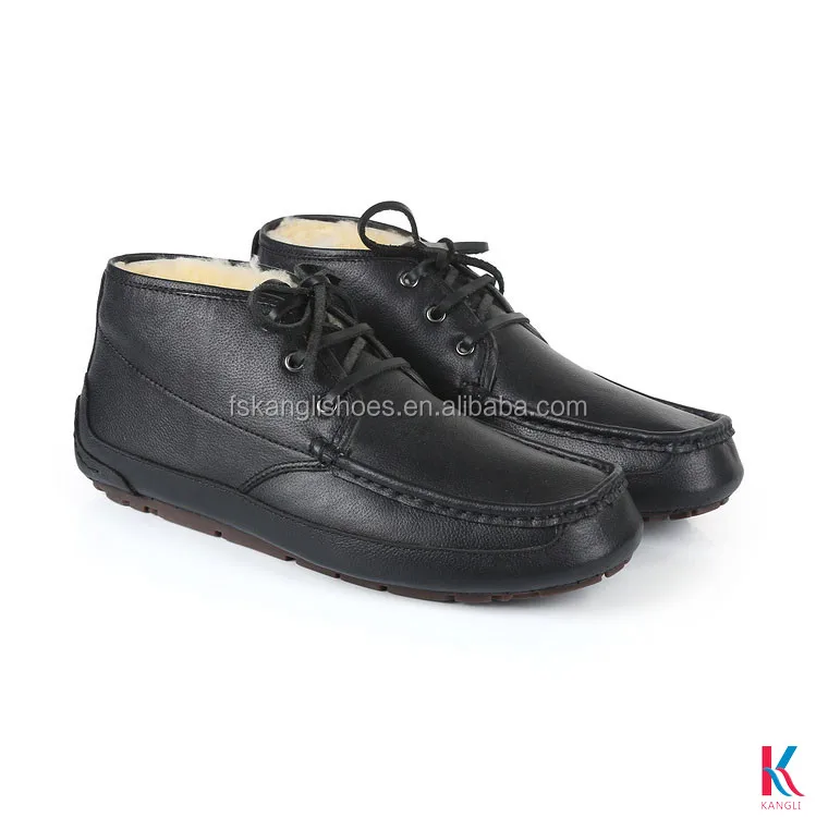 Product from China: fashion design men's moccasin with sheepskin inside