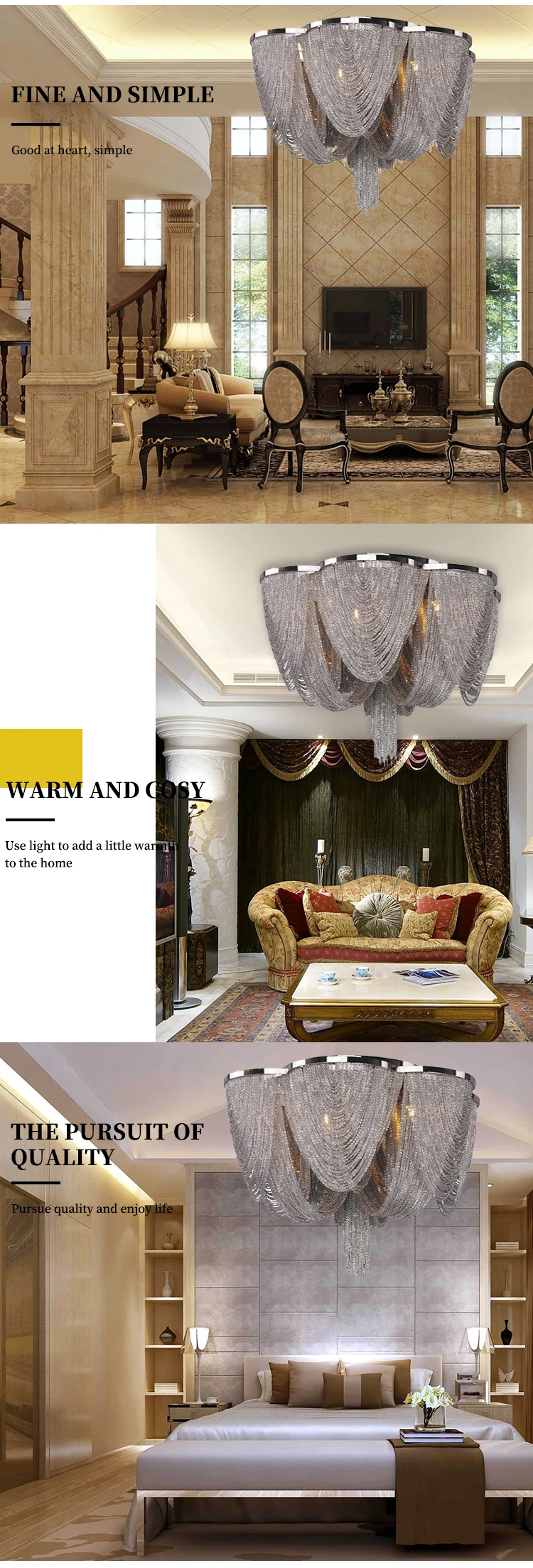 2019 Modern living room decoration surface mounted aluminium led ceiling lighting