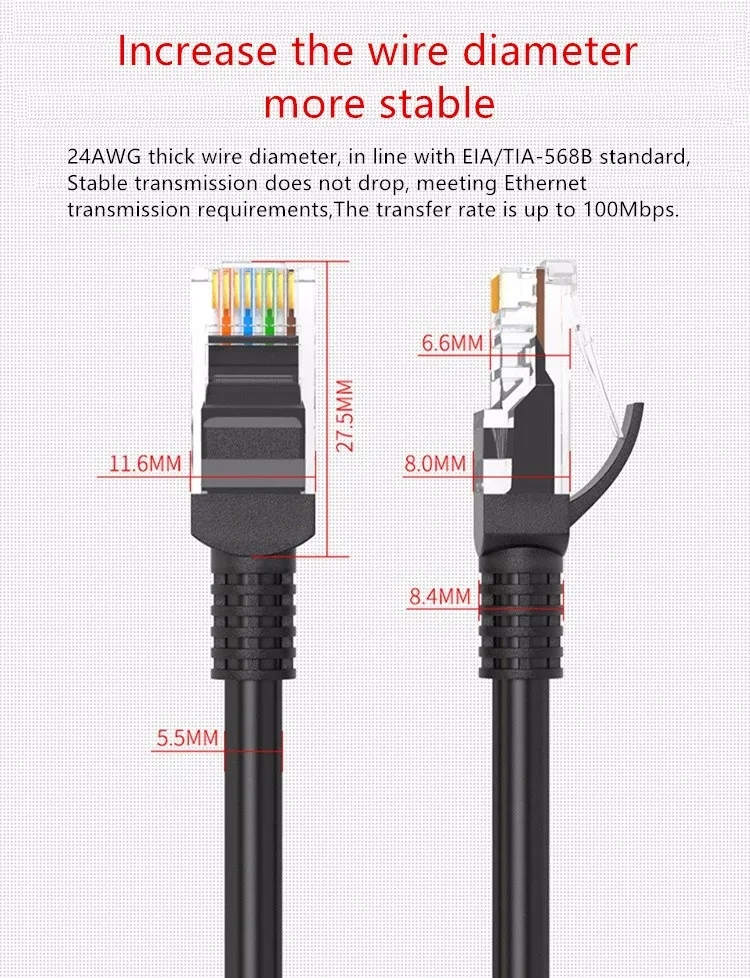 Outdoor Cable 150 Ft Cat6 Waterproof Cable High Speed