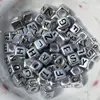 Metal Alphabet Letter "A-Z" Cube Beads Size 6x6mm for Bracelets,Necklaces, Key Chains