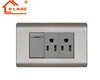 110v mexico 118 American ss wall switch and socket one gang double 3pole socket