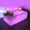Acrylic large size led bar table with ice bucket for night club with 16 colors changing