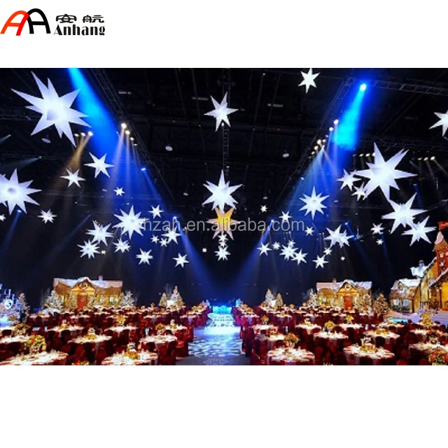 Event Decoration Inflatable Star Inflatable 3d Light Stars Ceiling