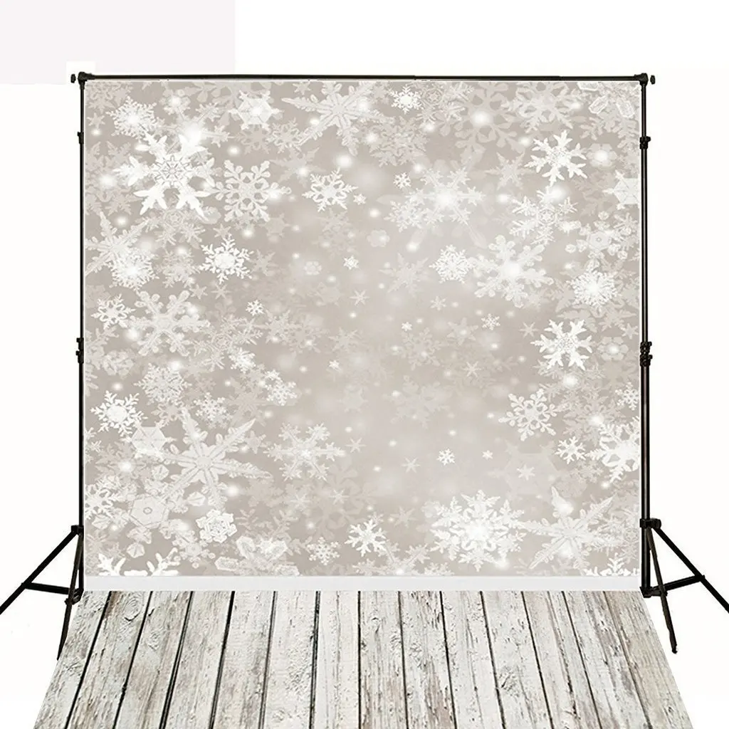 8x12 FT Snowflake Vinyl Photography Background Backdrops,Holly Berry Leaves and Snowflakes on Vertical Banners Christmas and New Year Background for Photo Backdrop Studio Props Photo Backdrop Wall