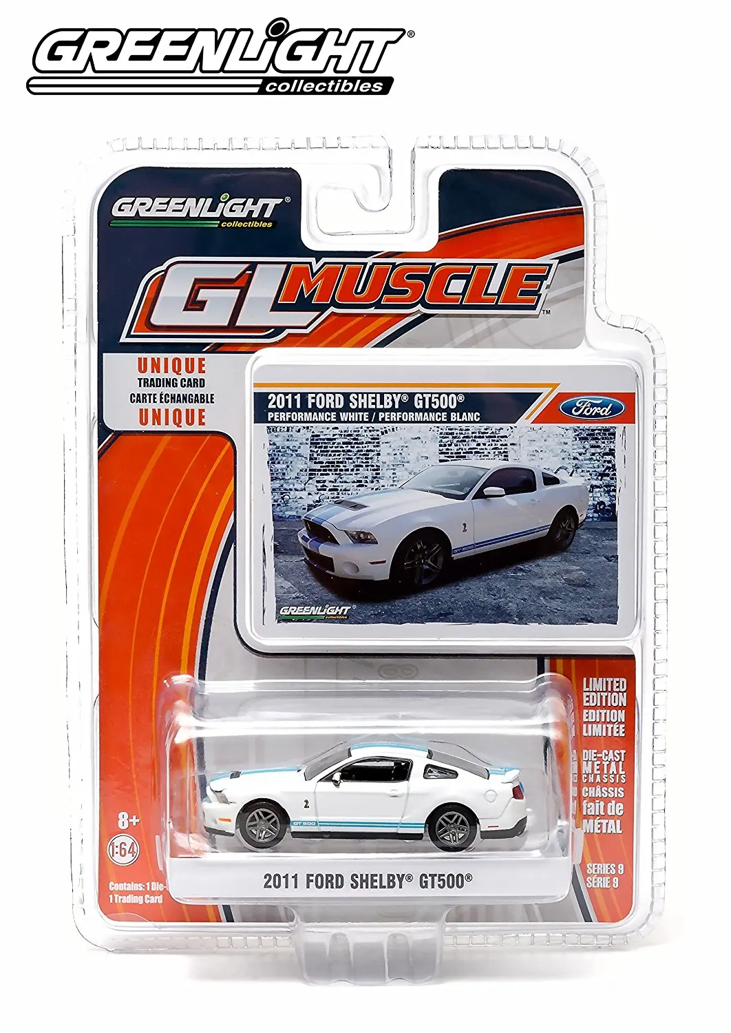 Greenlight Collectibles 2016 Limited Edition 1:64 Scale Die-Cast Vehicle /& Collector Trading Card * GL Muscle Series 15 Gulfstream Aqua 1969 FORD MUSTANG MACH 1