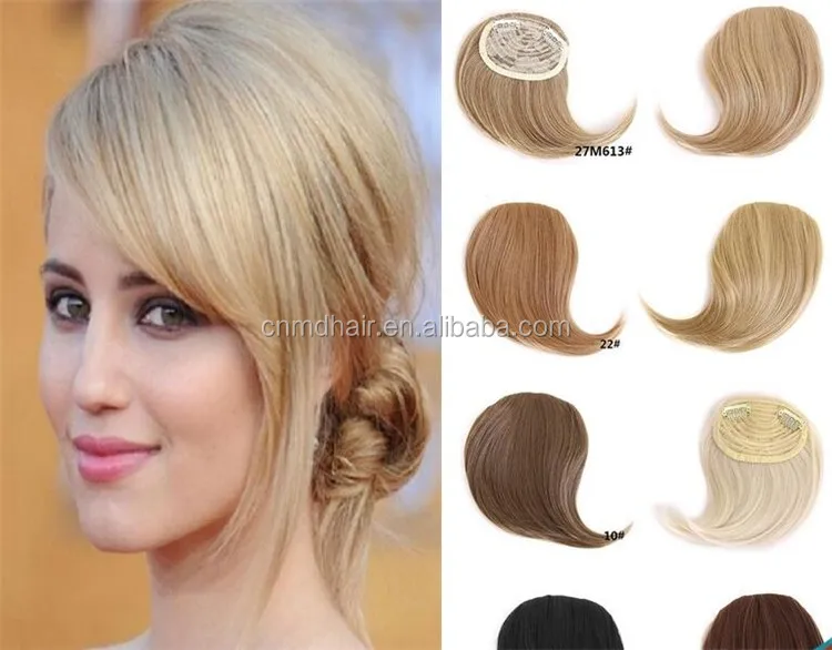 Clips In Hair Bangs Front Side Fringe Hair Extensions Natural Fake
