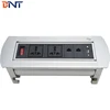 BNT CE approve manual rotating aluminum alloy media desktop socket box