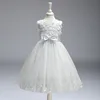 Hot Selling Ivory Fairy Tale Sweety Girl Cute Beautiful Sleeveless Ruffly Flower Girl Dress LL314