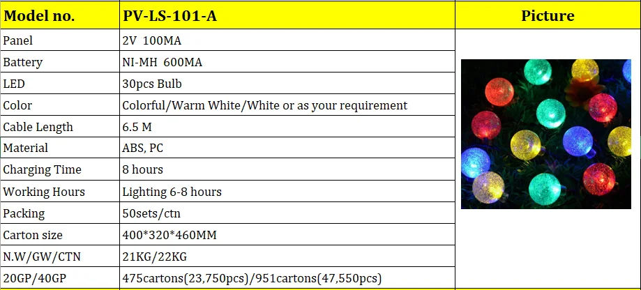 Solar Light String 20LED Outdoor Waterproof Garden Courtyard Chinese New Year Christmas Day LED Decorative Lantern String
