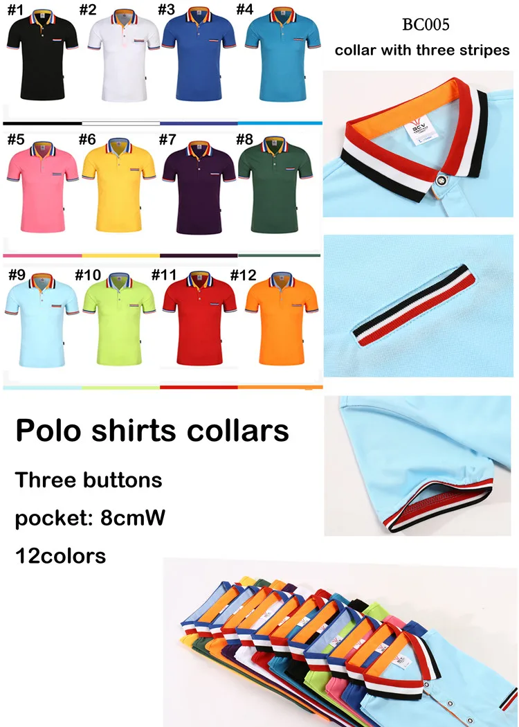 Different color collar polo shirt sewing machine