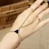 fashion triangle chain bracelet ring jewelry braclet connect ring