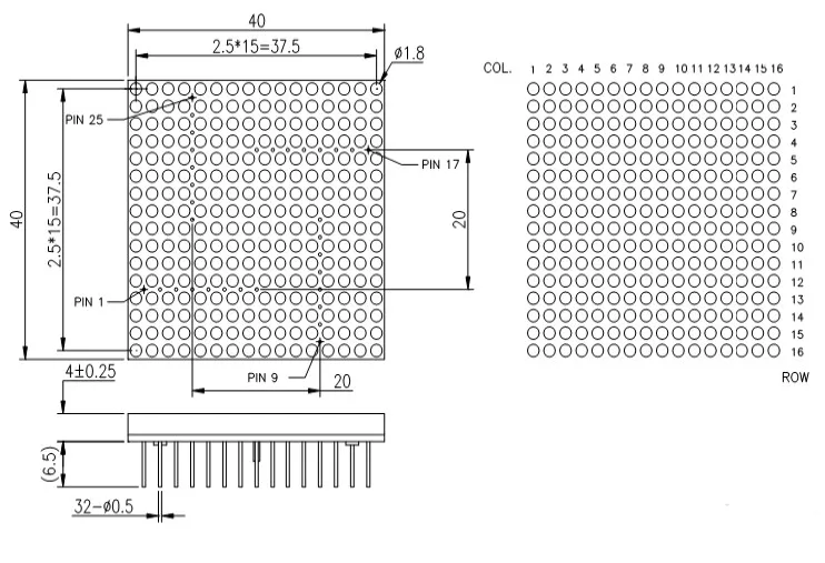 Newshine XH-16×16 Dot Matrix Blue LED Display.jpg