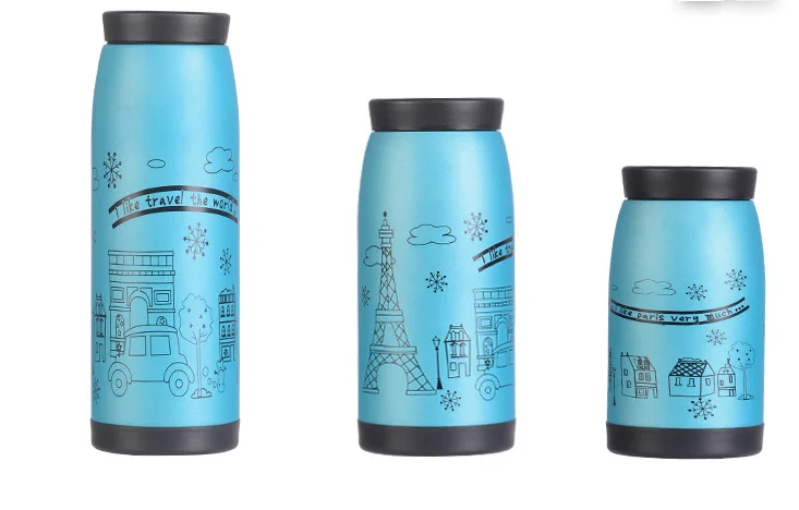350ml Logo Printing Double Wall Insulated Stainless Steel Water Bottle
