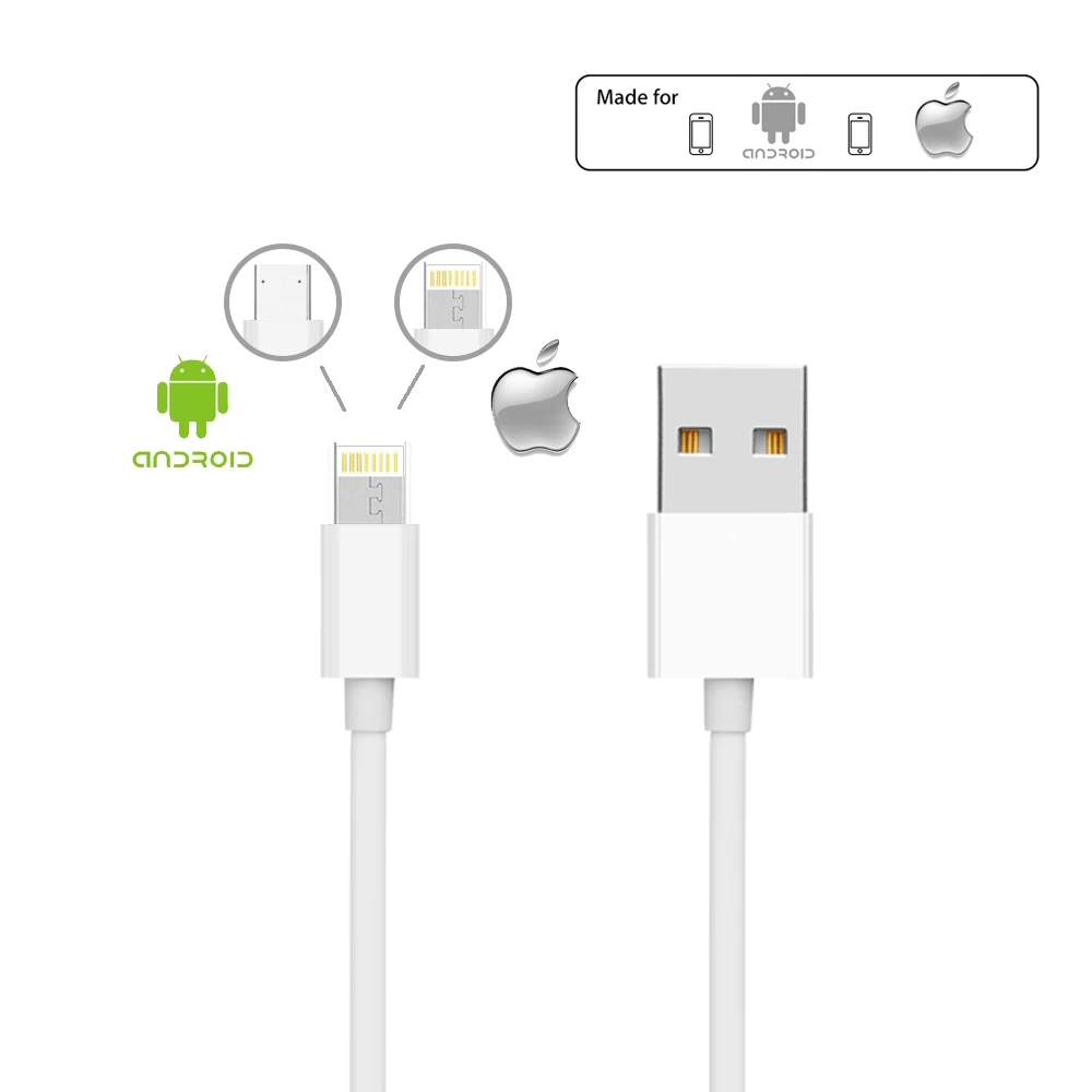 NetDot double sided usb data cable for iPhone & android phone