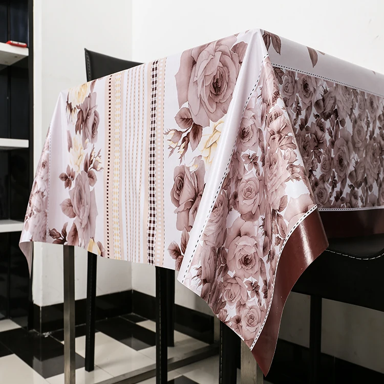Custom Waterproof Wholesale Plastic Pvc Printed Nonwoven Tablecloth