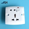JHC19-N Good Quality Universal Wall Socket with Neon Wall Multi 2 Pin Outlet Socket with Shutter