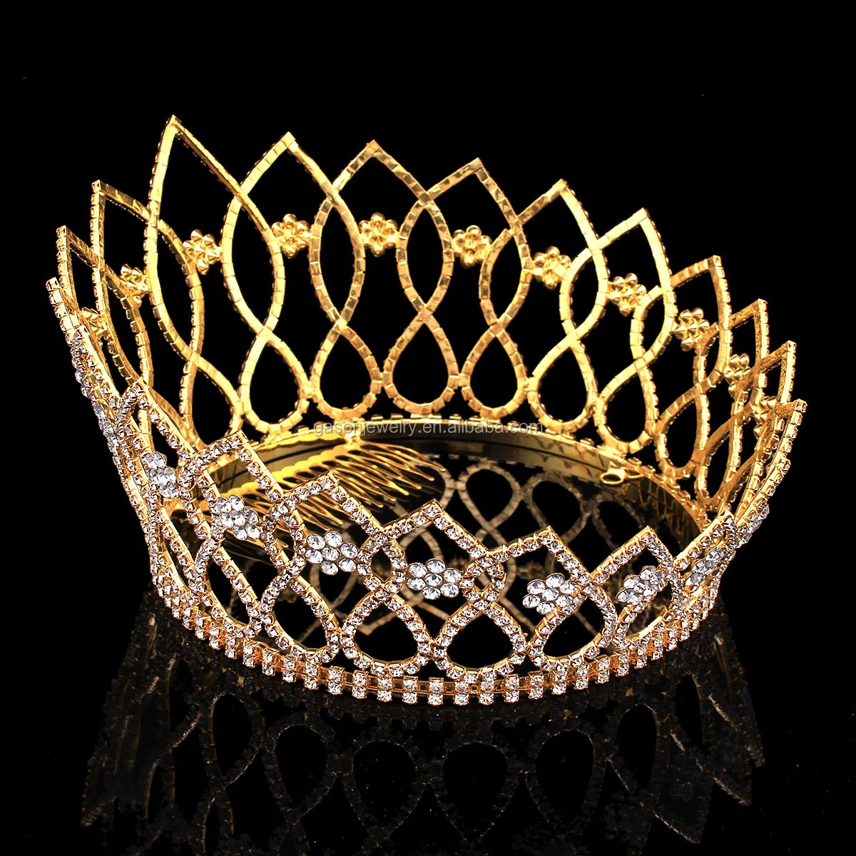 Factory Wholesale Diamond Tiaras And Crowns Silver Wedding Tiara