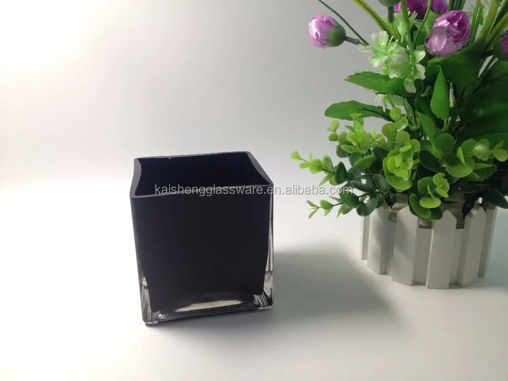 Wholesale Square Glass Vase For Florist And Flower Glass Vase For