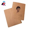 New interesting products recycled custom designs kraft stitched notebook with pen
