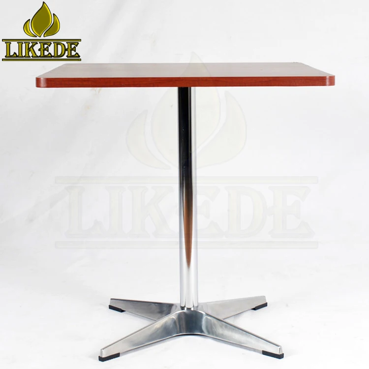 Hot Sale Morden Design Aluminum Base Coffee Table Black Dining Table for Cafe Restaurants