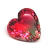 Decorative Glass Gems Watermelon Tourmaline Heart Cut Crystal Gem