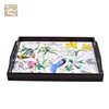 Luxury restaurant cafe decorations ceramic wooden serving tray