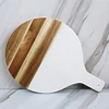 Amazon hot sell nature marble cheese board with wood for serving