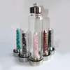 Custom Natural Elixir Quartz Crystal Point Energy Water Bottle