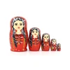 Folk art style and holiday decoration gift use russian nesting doll wholesale