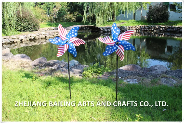 Usa Patriotic Hot Air Balloon Style 3d Decorative Hanging Wind Spinner