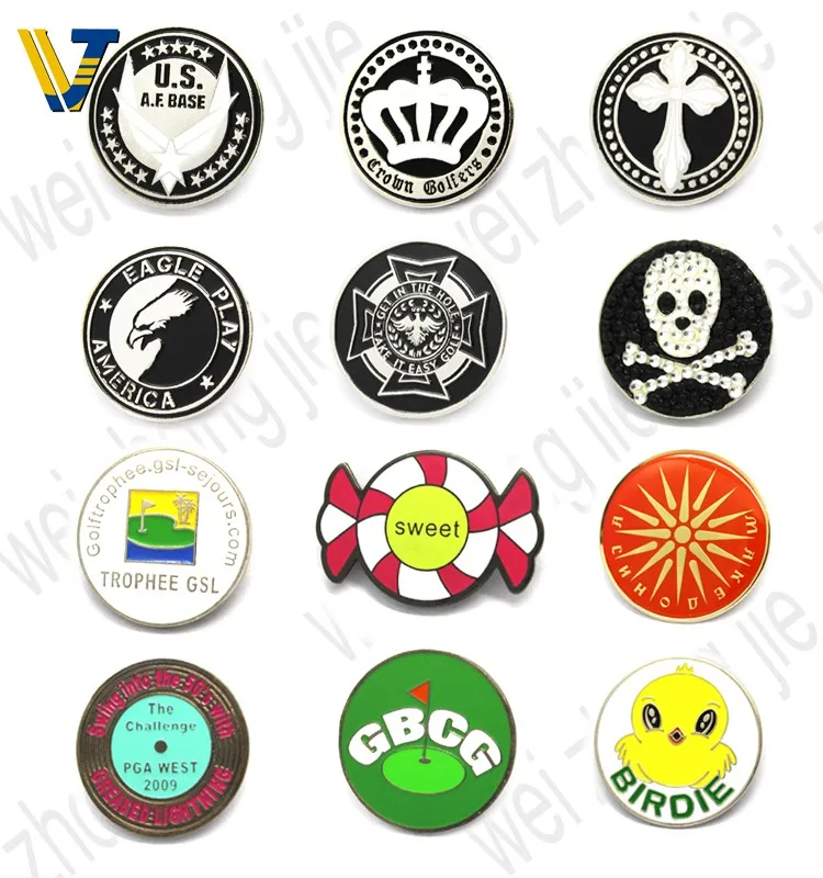 blank golf ball marker