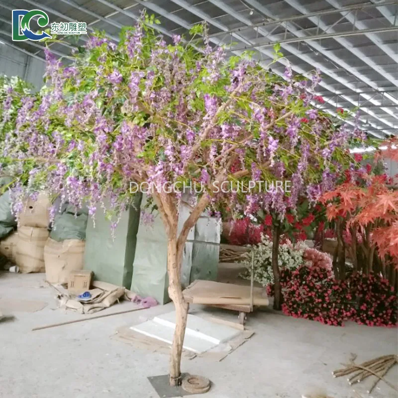 Guangzhou Factory Price Small Real Trunk Flower Tree Purple Wisteria Flowers Artificial Wisteria Tree Buy Real Trunk Artificial Wisteria Treesmall