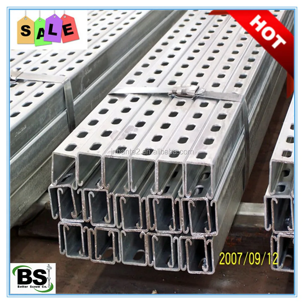 Hot Dipped Galvanized Steel Slotted Channels Electrical Strut Channel with Accessories
