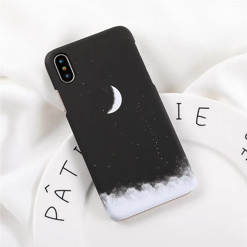 Gradiente De Cielo Estrellado Impresion Luna Estrellas Hard Pc Funda De Telefono Para Iphone X 8 8 7 Ademas De 6s 6 Plus Buy Funda Para Telefono Pc Funda Dura Para Telefono