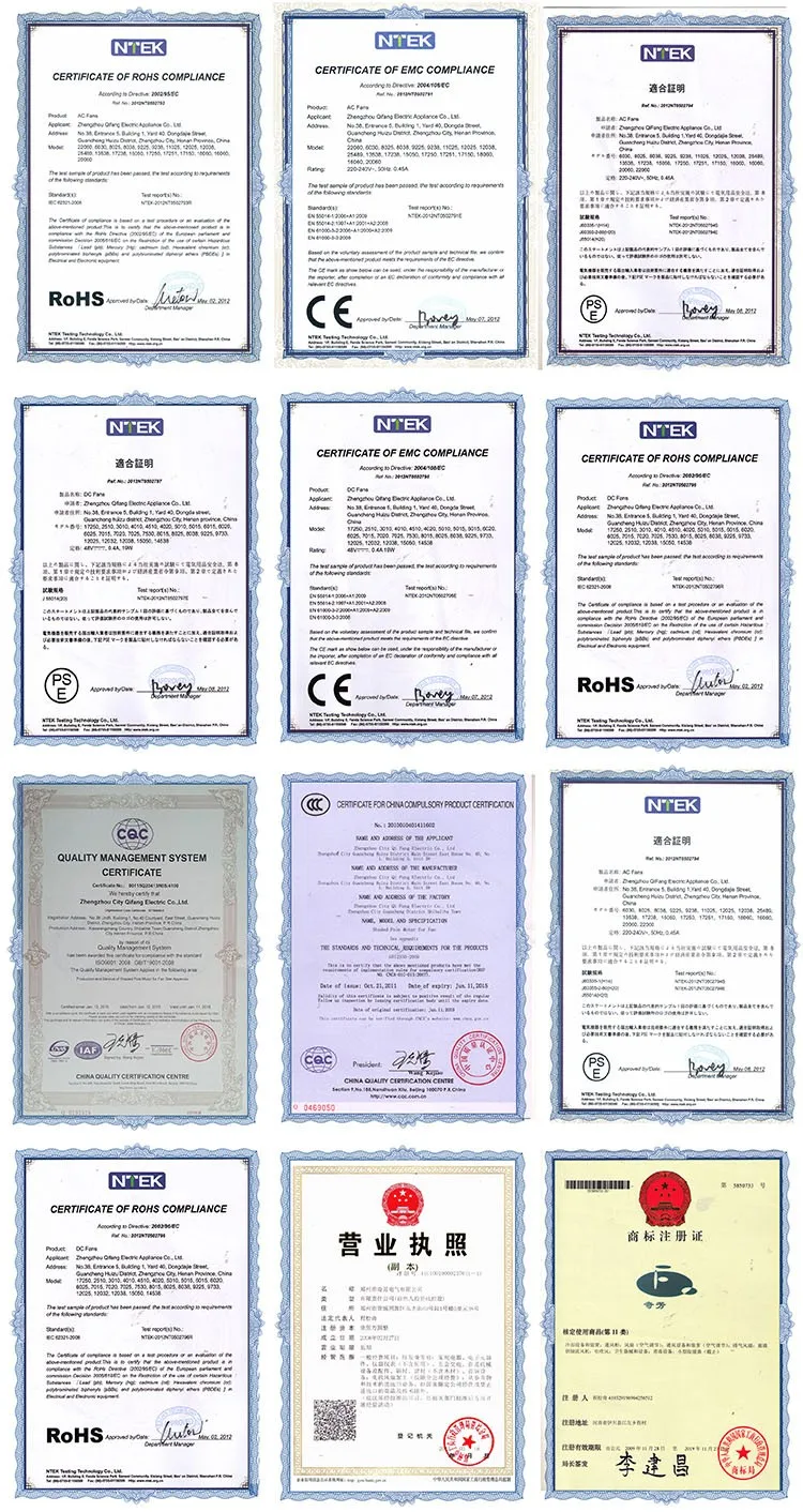 QFDJ 110v 220v 380v 180mm 182 *180 *60mm 330CFM  mini impedance protected radiator ac axial cooling fan