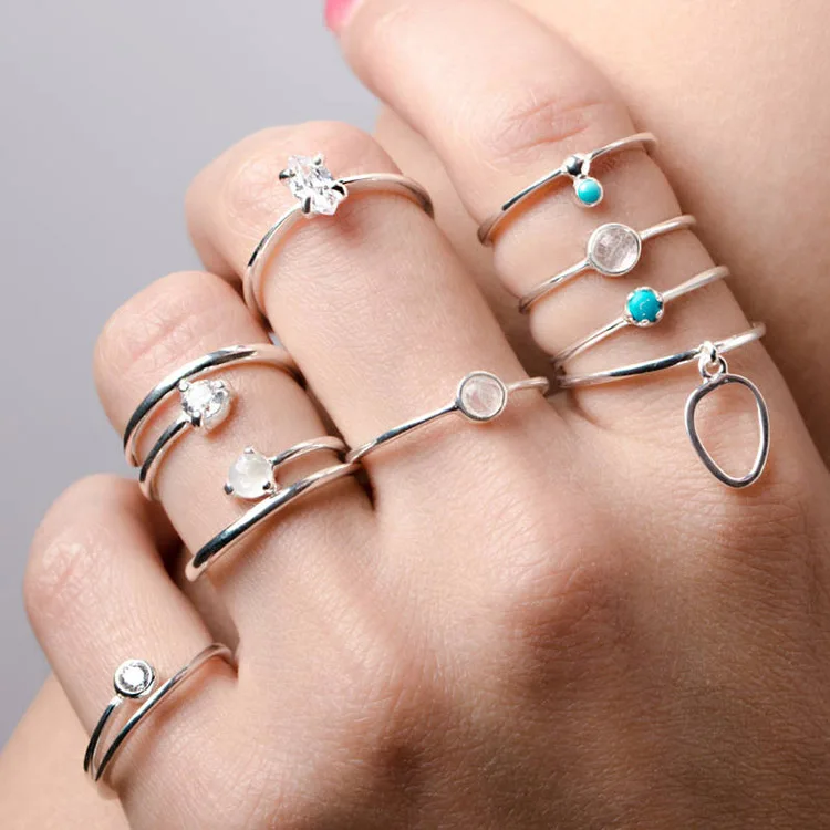 LYR0250 Dainty Zirconia Spiral Ring, Sterling Silver, Gold Vermeil, Minimalist Cuff Rings, Hand Made, Engagement Ring (7).jpg