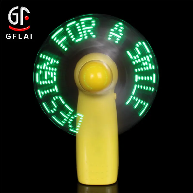 China Wholesale Manufacturer Advertising Wedding Promotional Giveaways Programmable Led Message Handheld Fan