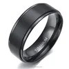 Custom Made Black Titanium Rings with Comfort Fit Matte Finish
