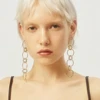 Fashion Designs Gold Plated Chain Earrings Long Statement Jewelry