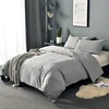 Normcore Super Soft Feels Like 1800 Series Egyptian Cotton 4pcs Silver Grey Color Comforter Cover Set