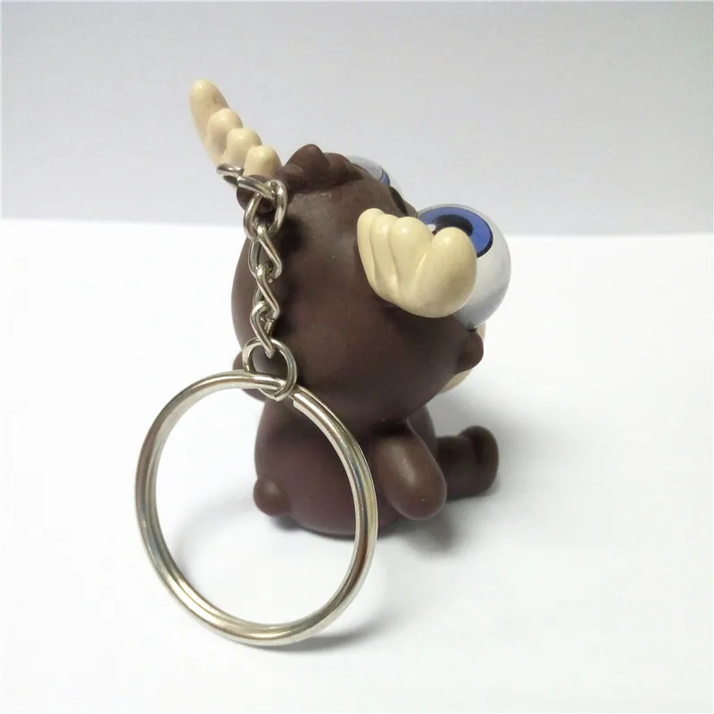 3d Liquids Eyes Moose Plastic Keychains Custom Rolling Eyes Elk Rubber