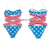Summer Women Hot Sexy STARS and STRIPES USA Flag bikini 2012 PADDED TWISTED BANDEAU tube BIKINI AMERICAN 2013 Swimwear