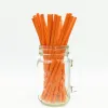 Biodegradable rice straw paper orange color drinking paper straws wrapping with logo bulk wholesale